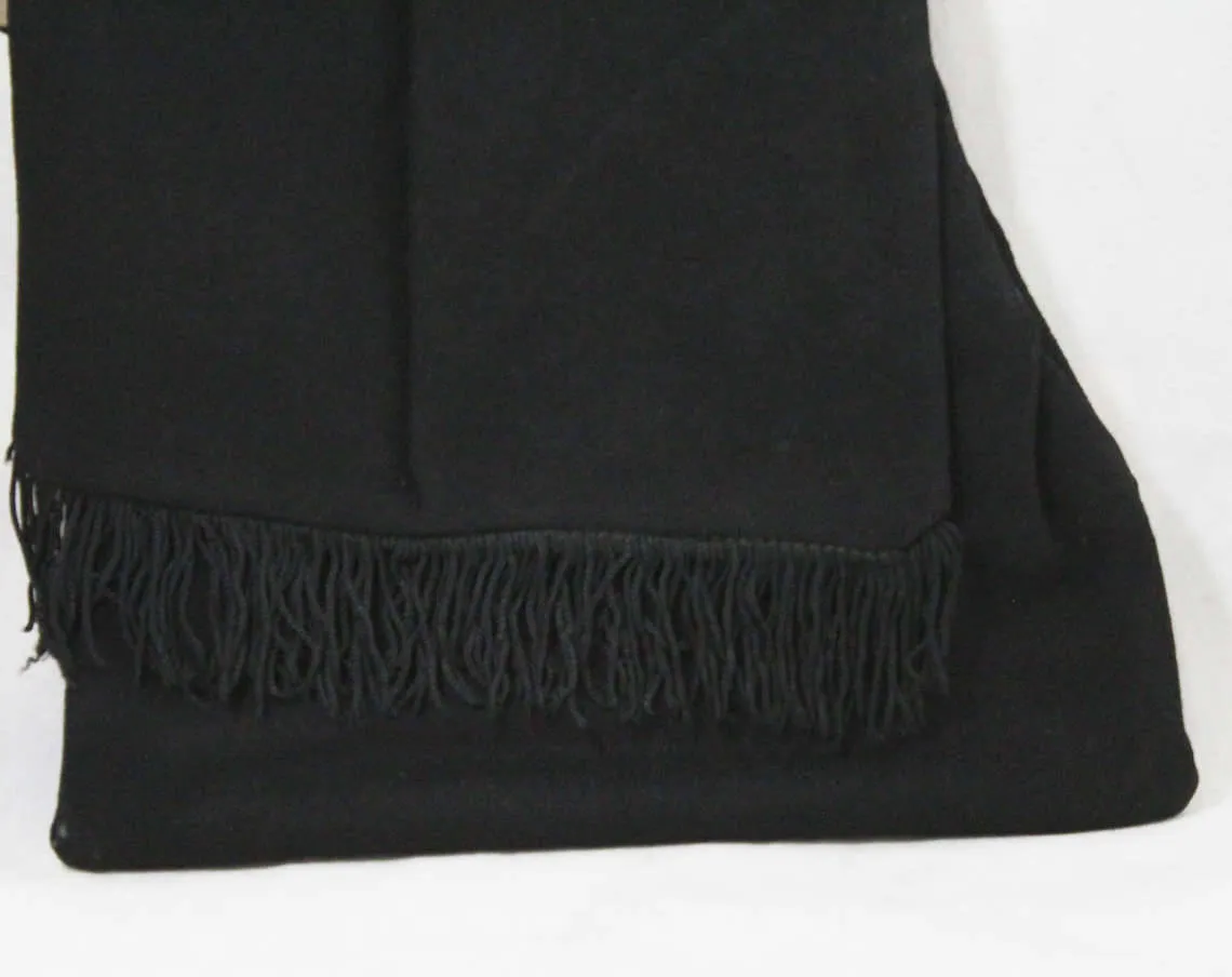 1940s Avant Garde Black Handbag - Modernist 40s Asymmetric Purse with Fringed Flap - 40's Winter Bag with Film Noir Style - Lewis Label