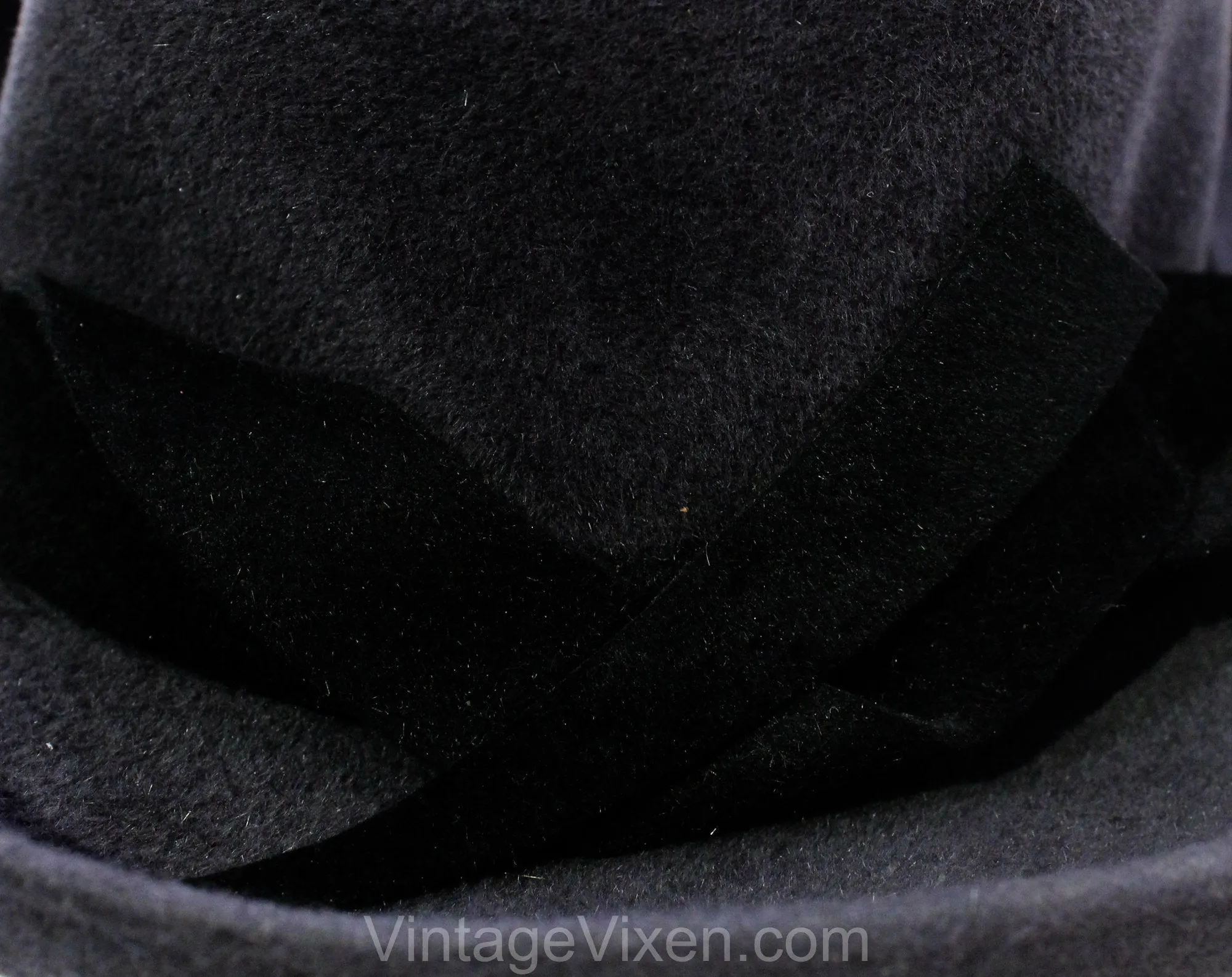 1990s Indigo Gray Hat by Marjorie Lee Woo - NYC Designer Ladies Millinery in Beautiful Fur Fiber Wool Felt with Asymmetric Avant Garde Trim