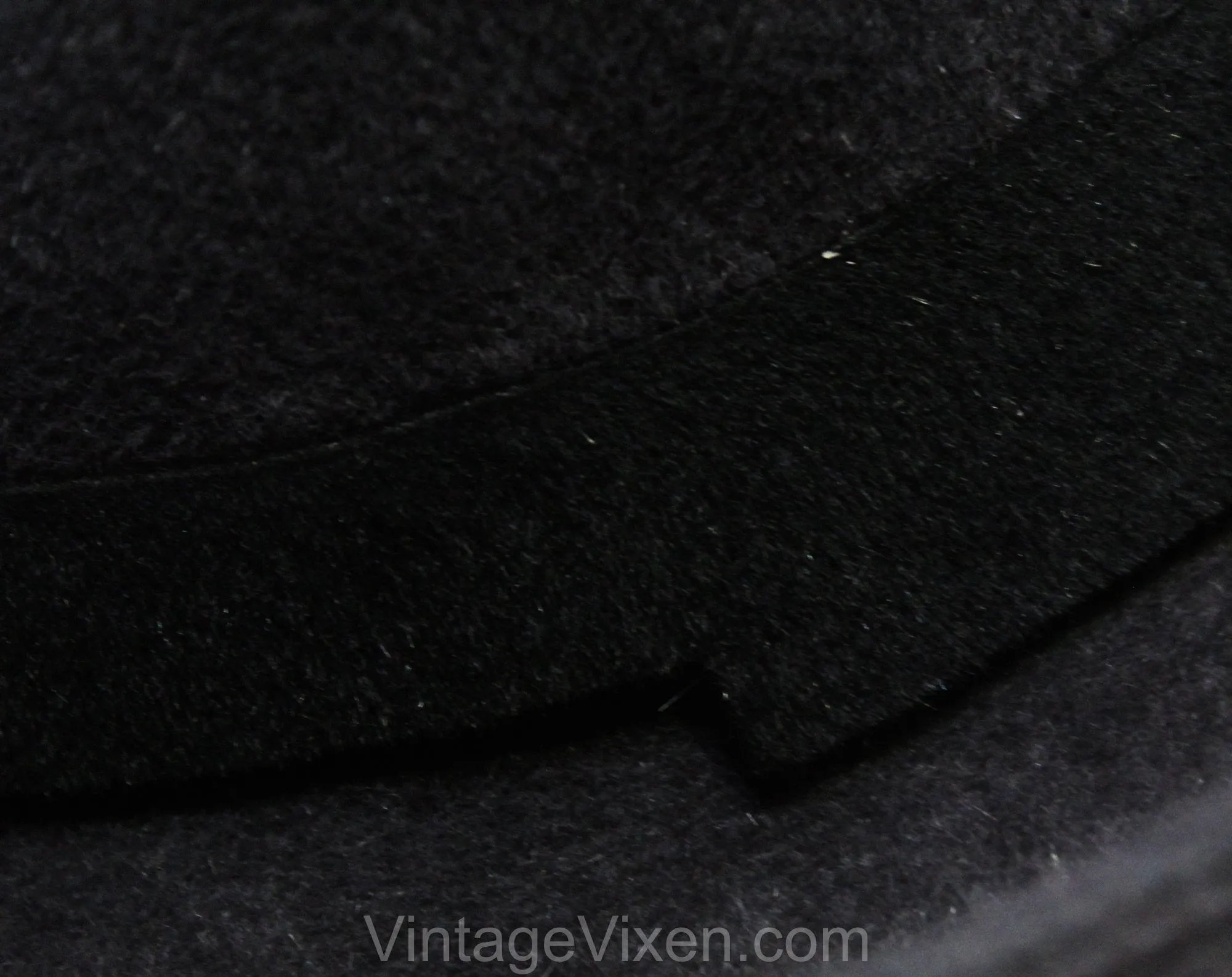 1990s Indigo Gray Hat by Marjorie Lee Woo - NYC Designer Ladies Millinery in Beautiful Fur Fiber Wool Felt with Asymmetric Avant Garde Trim