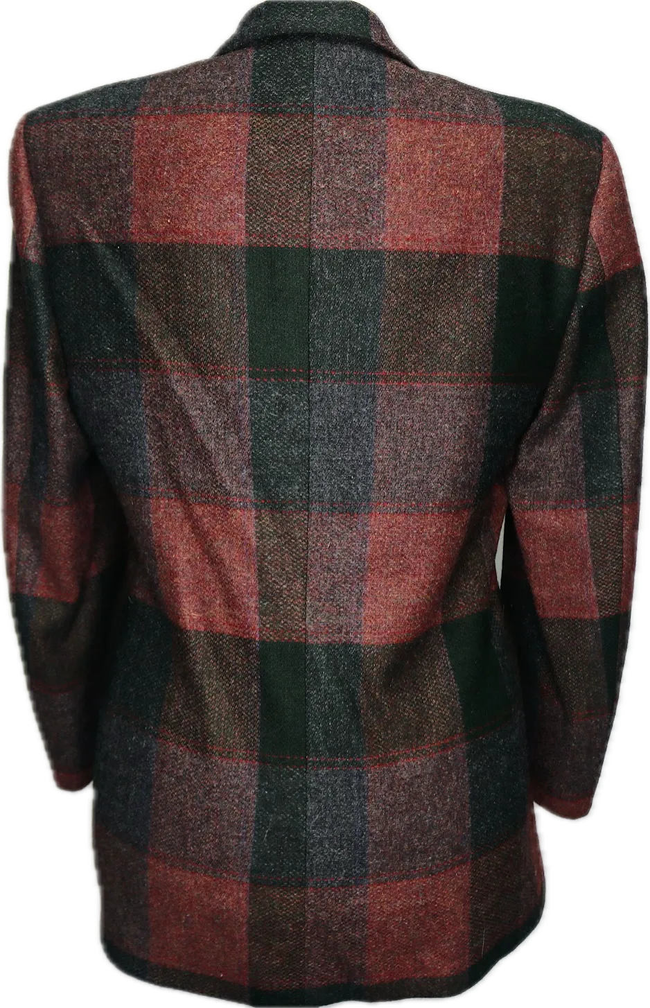 80s Majer Gordon Dusty Red Plaid Blazer    M