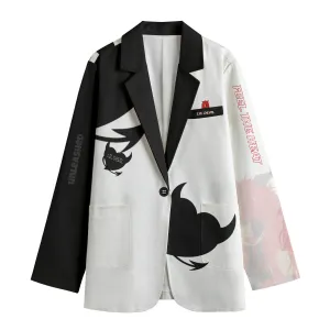 All-Over Print Women's Leisure Blazer | 245GSM Cotton lil devil theme