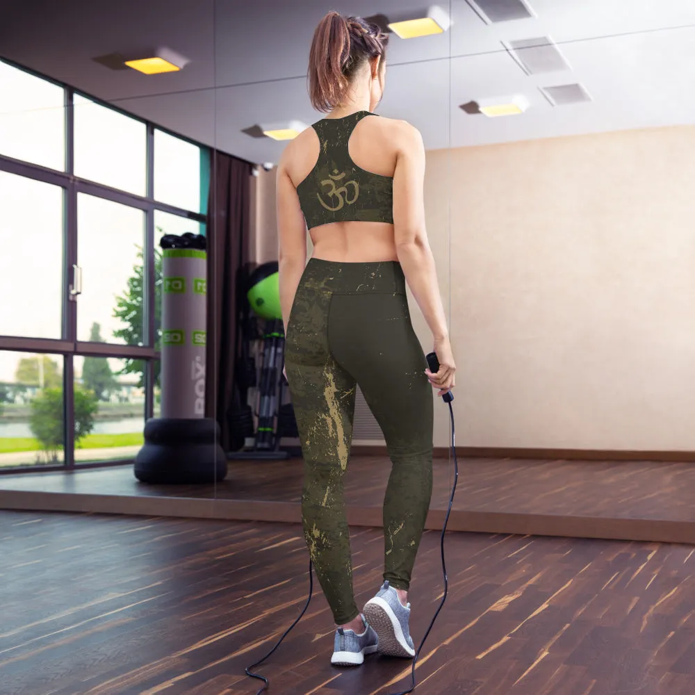 Aum High Waist Womens Yoga Leggings