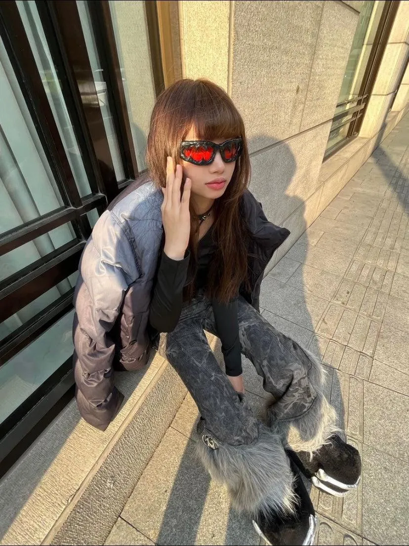 Avant-garde Designer Red Eye Sunglasses