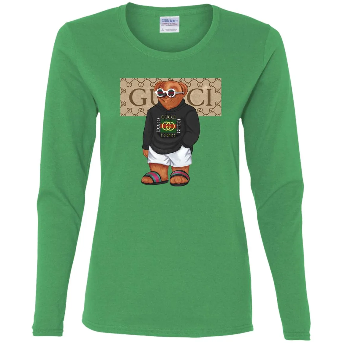 Best Gucci Bear Style Fashion T-shirt Women Long Sleeve Shirt