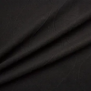 Black Pure Wool Jacquard