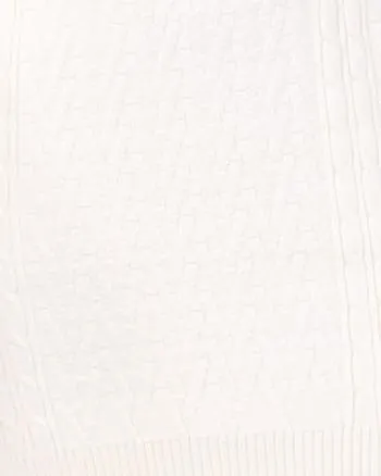 Blair V-Neck Cable Knit Sweater Dress | Ivory