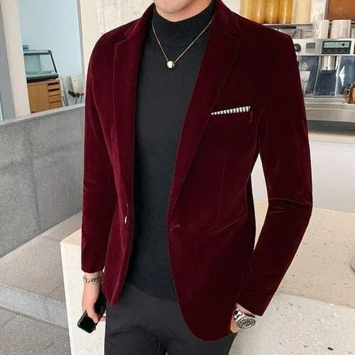 Blazer Masculino Tecido Aveludado