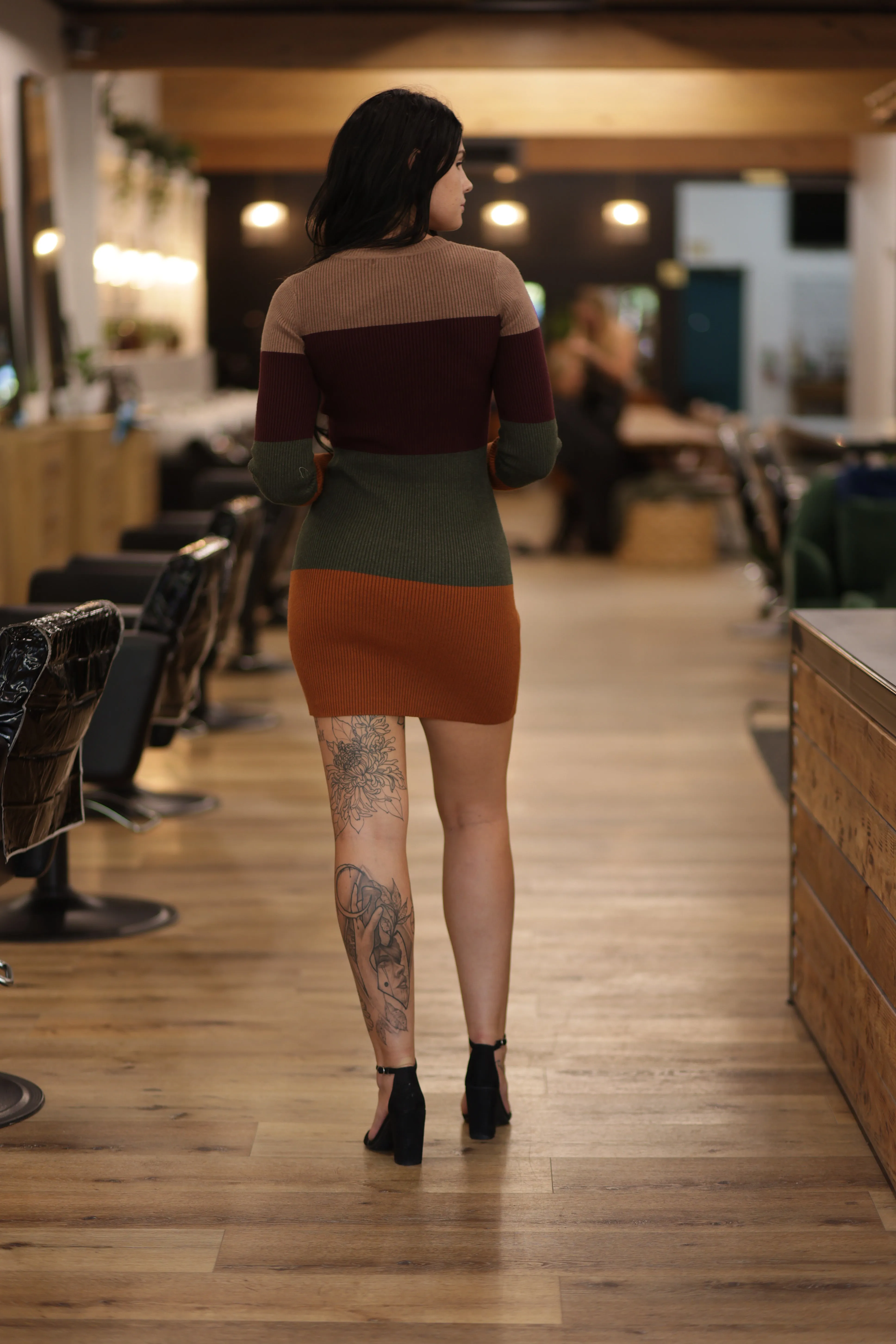 Camilla Color Block Mini Sweater Dress