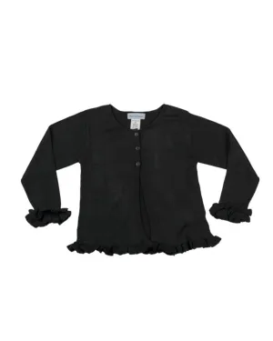 Cardigan Sweater with Ruffles
