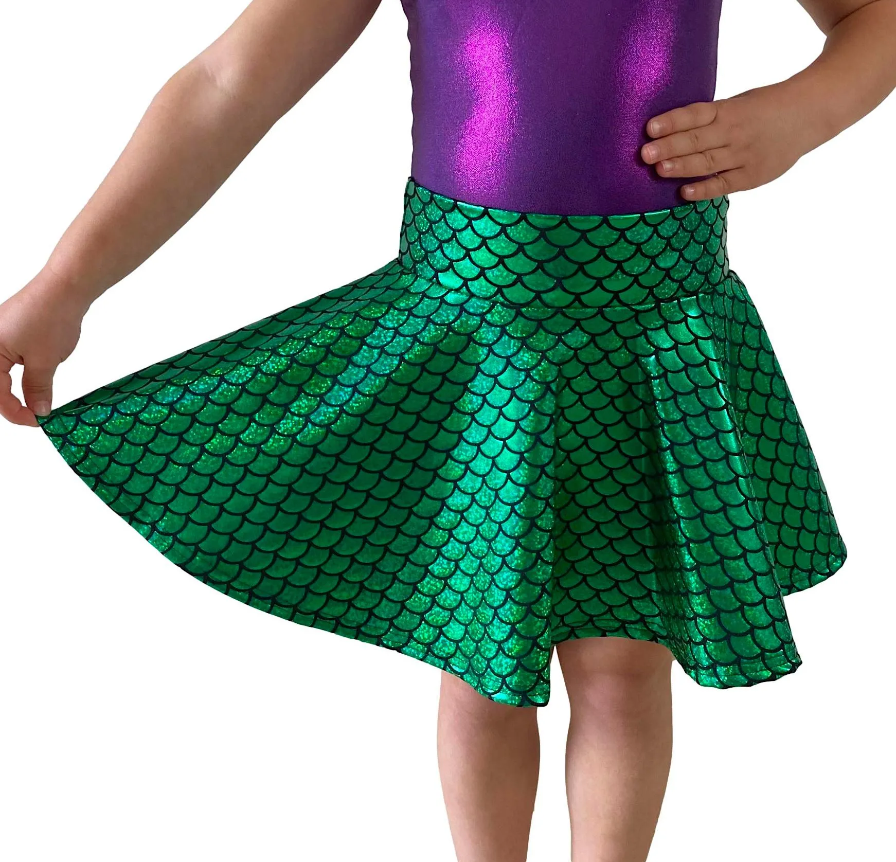 Children's Green Mermaid Scales Holographic