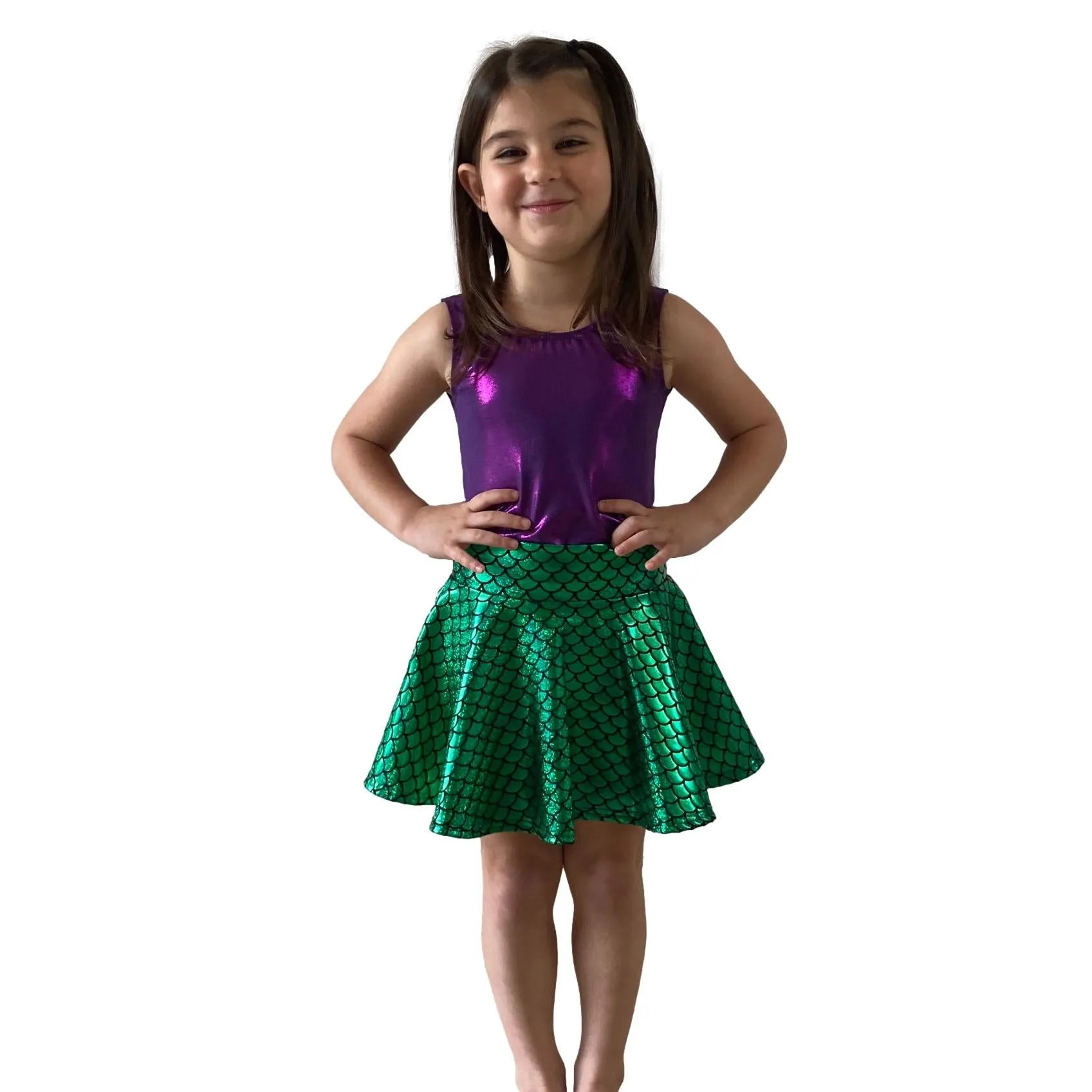 Children's Green Mermaid Scales Holographic