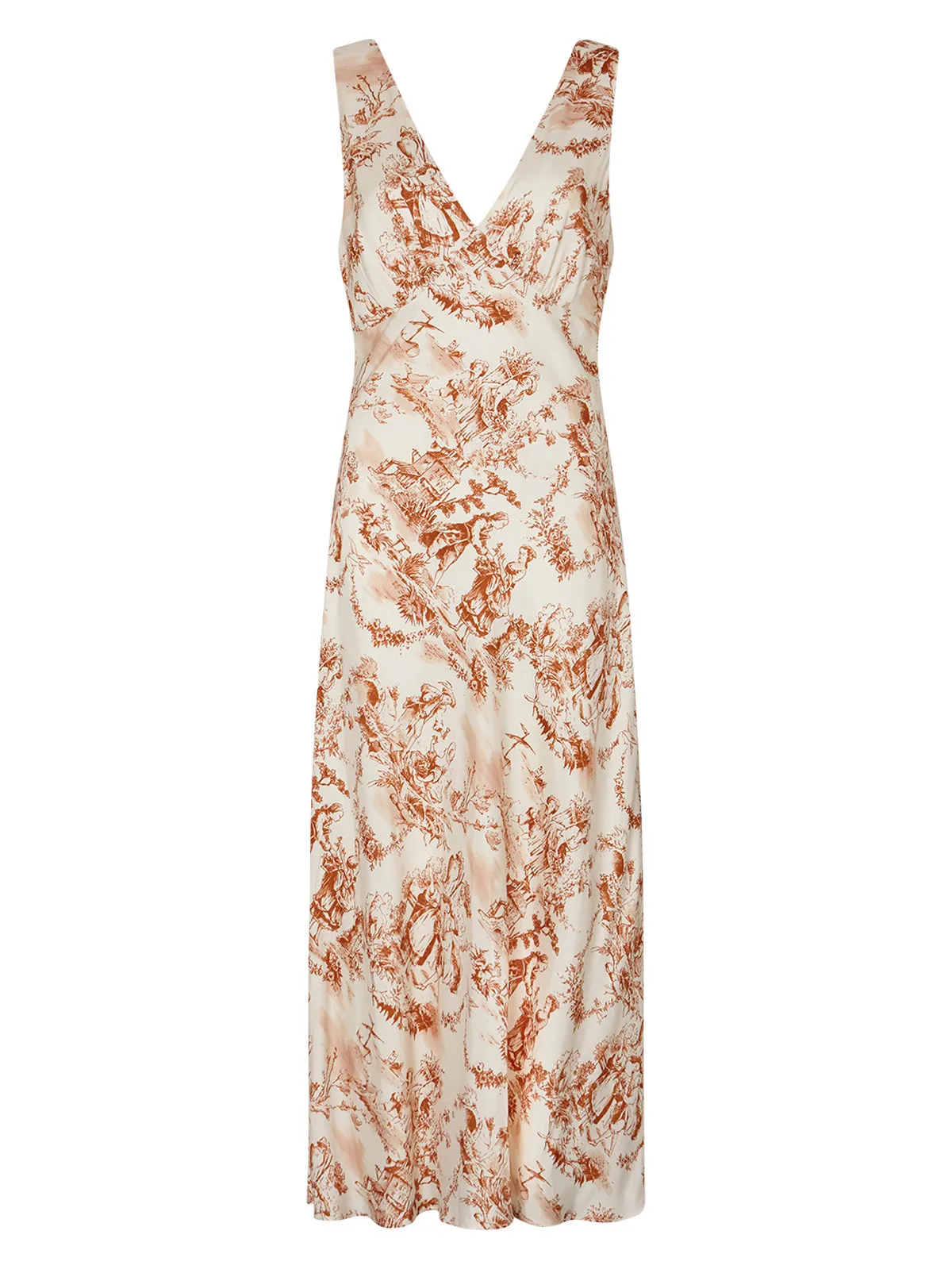Claire Toile De Jouy Slip Dress