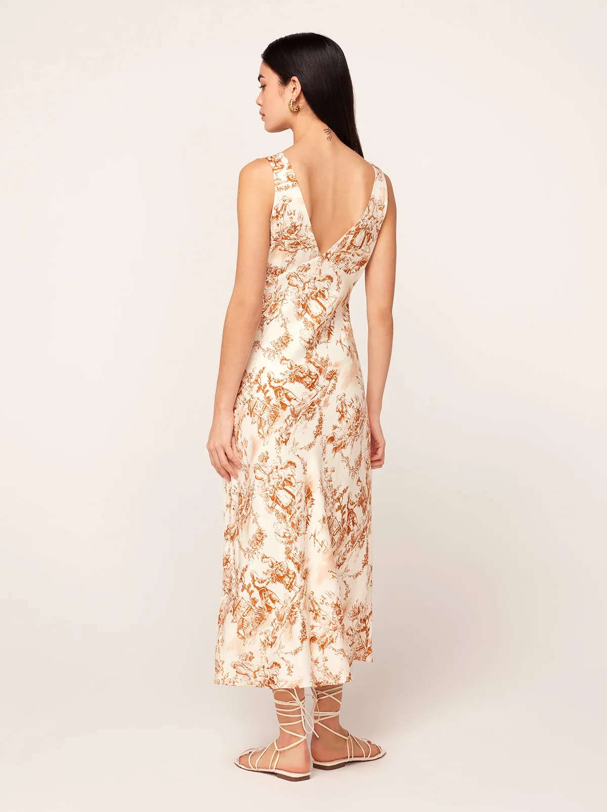 Claire Toile De Jouy Slip Dress