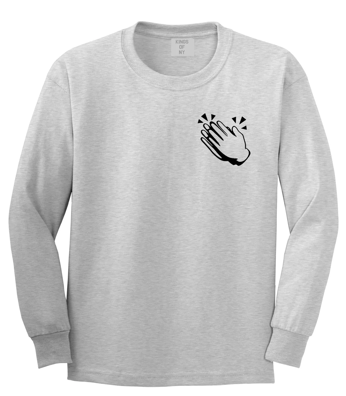 Clapping Hands Chest Mens Long Sleeve T-Shirt