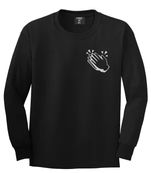 Clapping Hands Chest Mens Long Sleeve T-Shirt