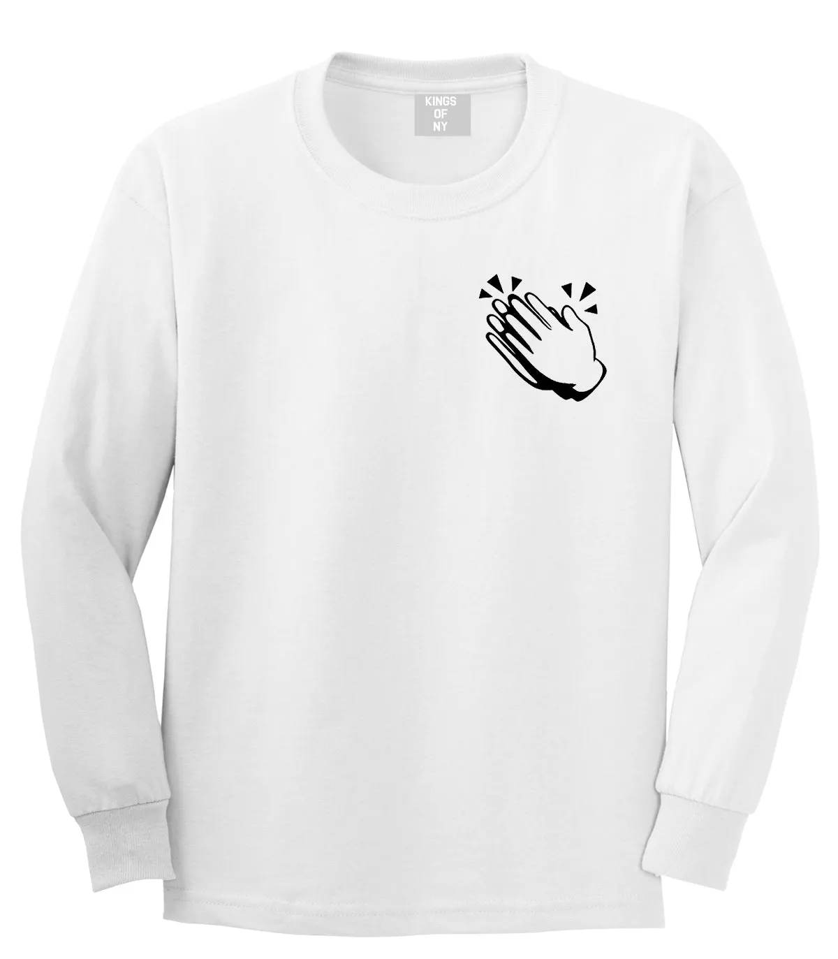 Clapping Hands Chest Mens Long Sleeve T-Shirt