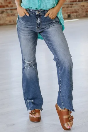 Coraline Raw Hem High Waist Flare Jeans | PRE ORDER