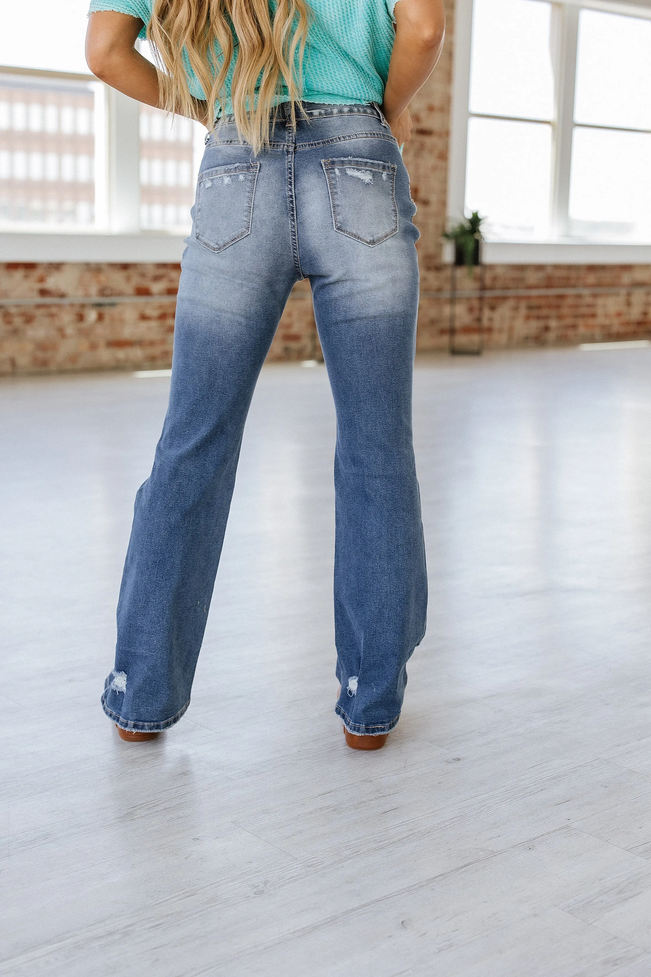 Coraline Raw Hem High Waist Flare Jeans | PRE ORDER