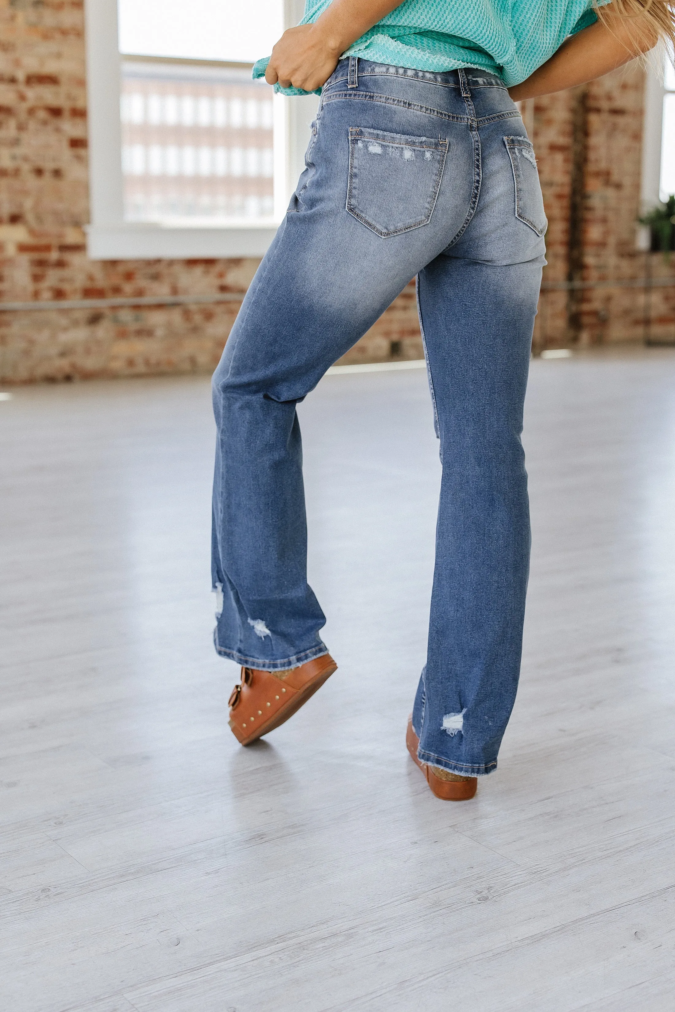 Coraline Raw Hem High Waist Flare Jeans | PRE ORDER