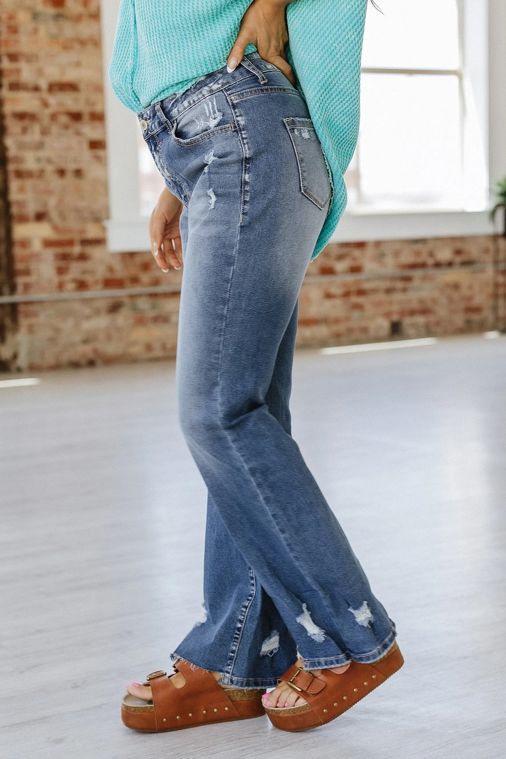 Coraline Raw Hem High Waist Flare Jeans | PRE ORDER
