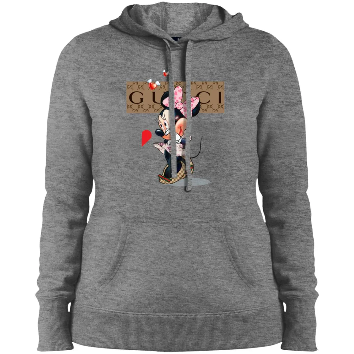 Couple Gucci Minnie Tshirt Valentine's Day Women Hooded Sweatshirt