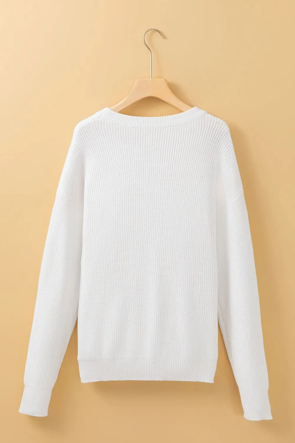 Cozy white pumpkin sweater