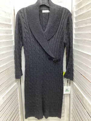 Dress Sweater By Calvin Klein In Grey, Size: L