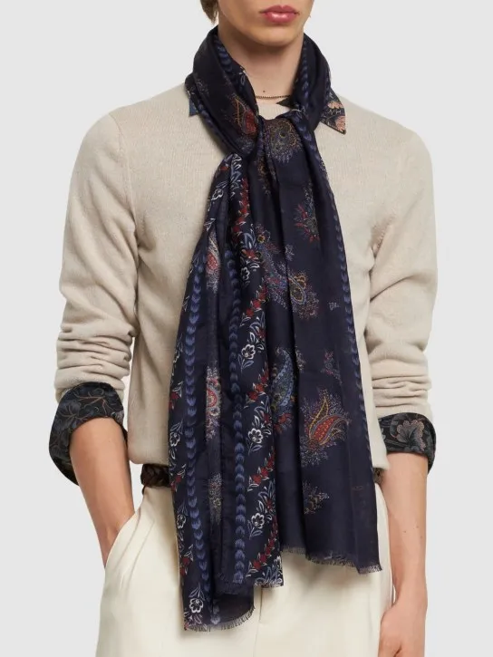 Etro   Cashmere &amp; silk scarf 
