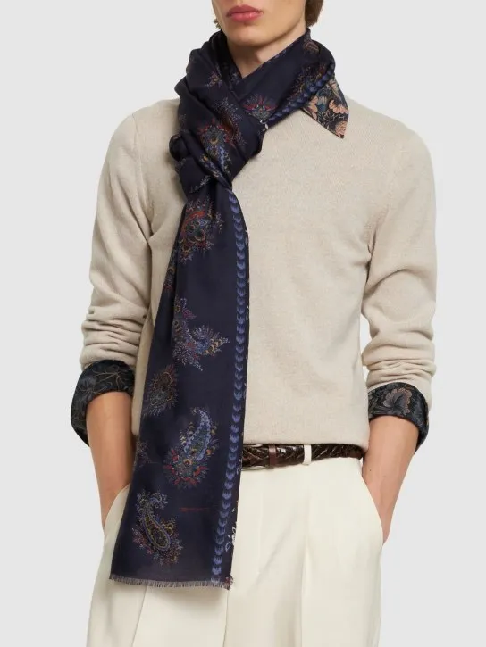 Etro   Cashmere &amp; silk scarf 