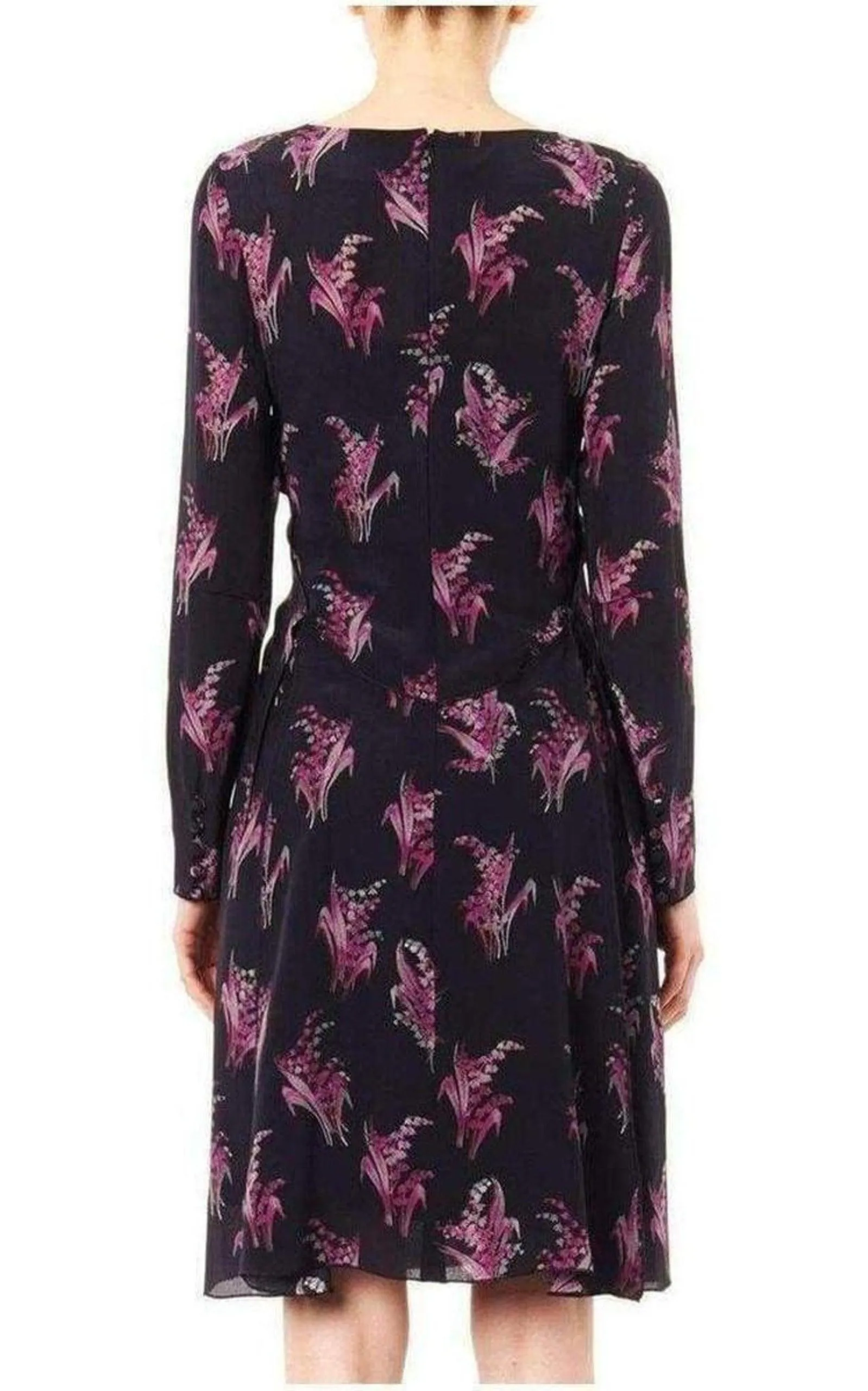 Floral Print Silk Dress