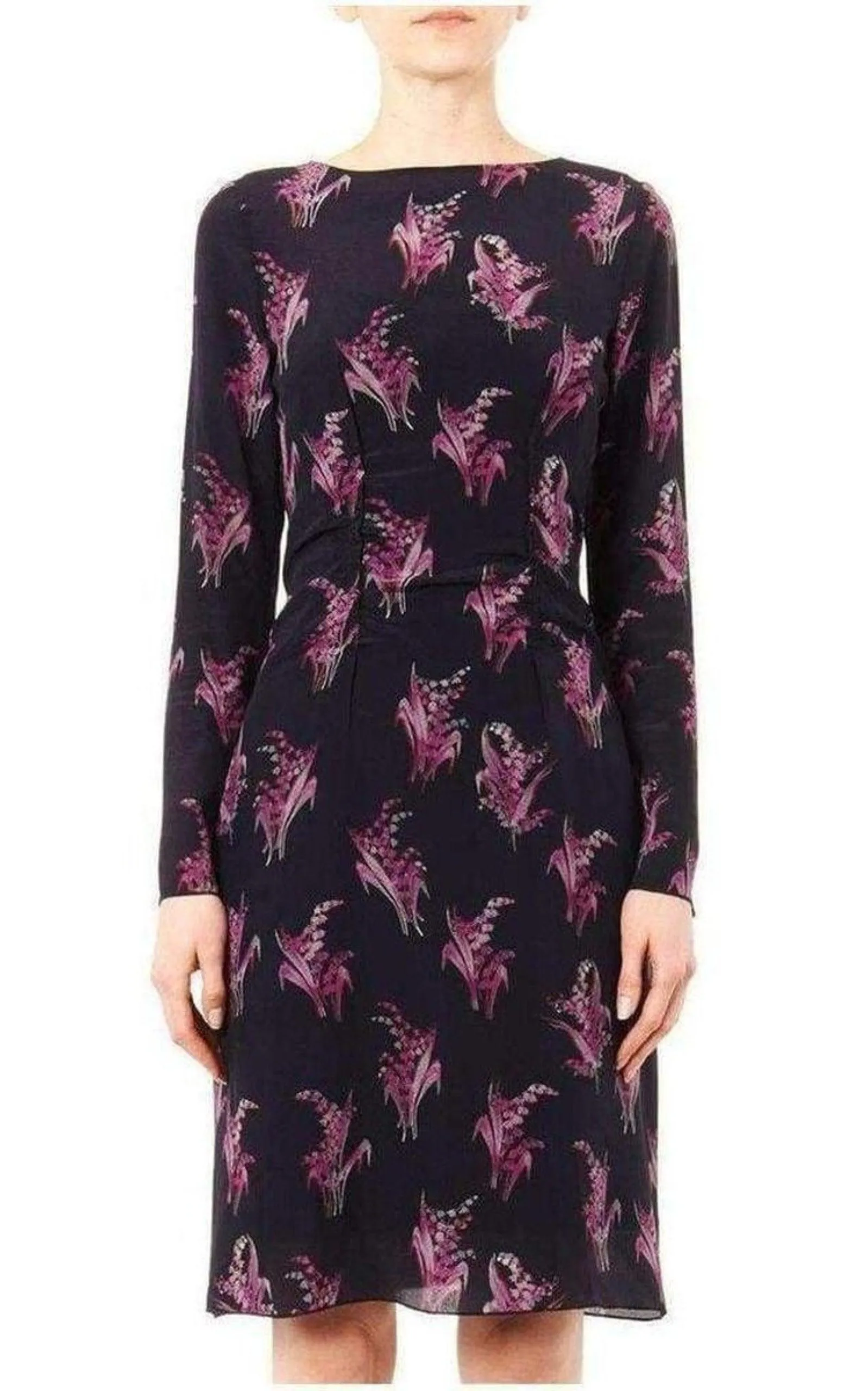Floral Print Silk Dress