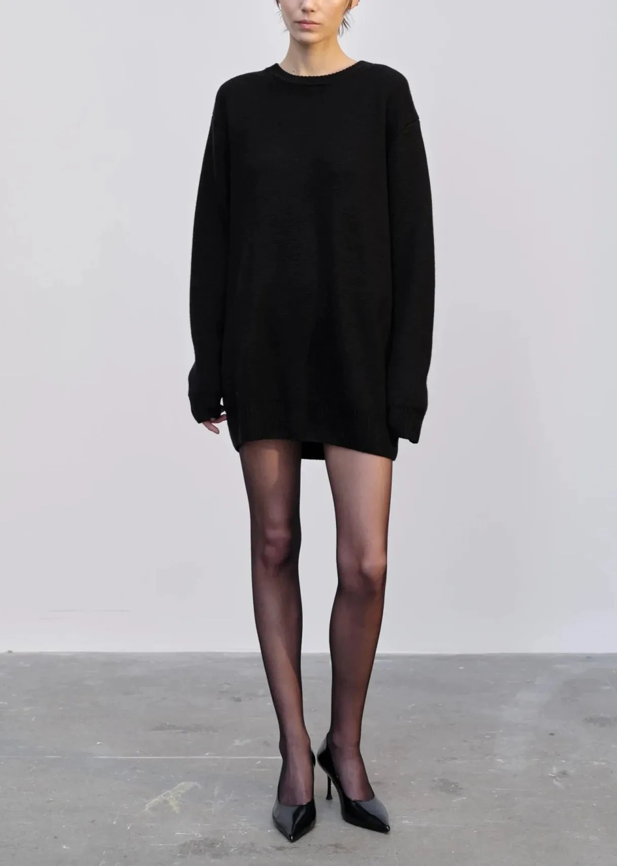FRED KNIT SWEATER DRESS | BLACK
