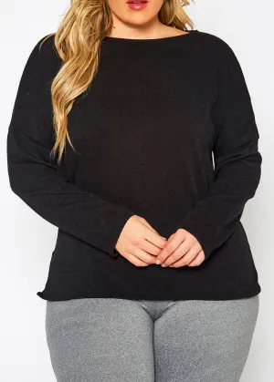 Hi Curvy Plus Size Women Knit Long Sleeve Sweater