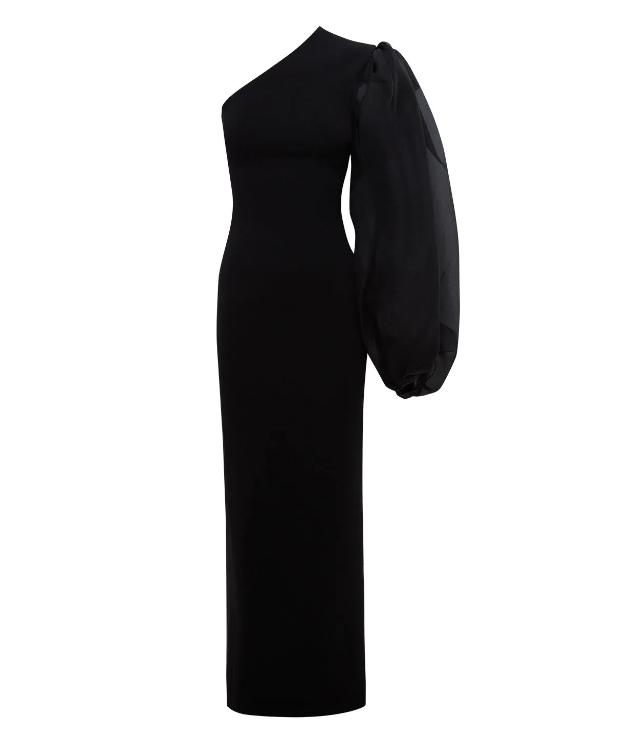 Hudson Crepe Knit Maxi Dress in Black