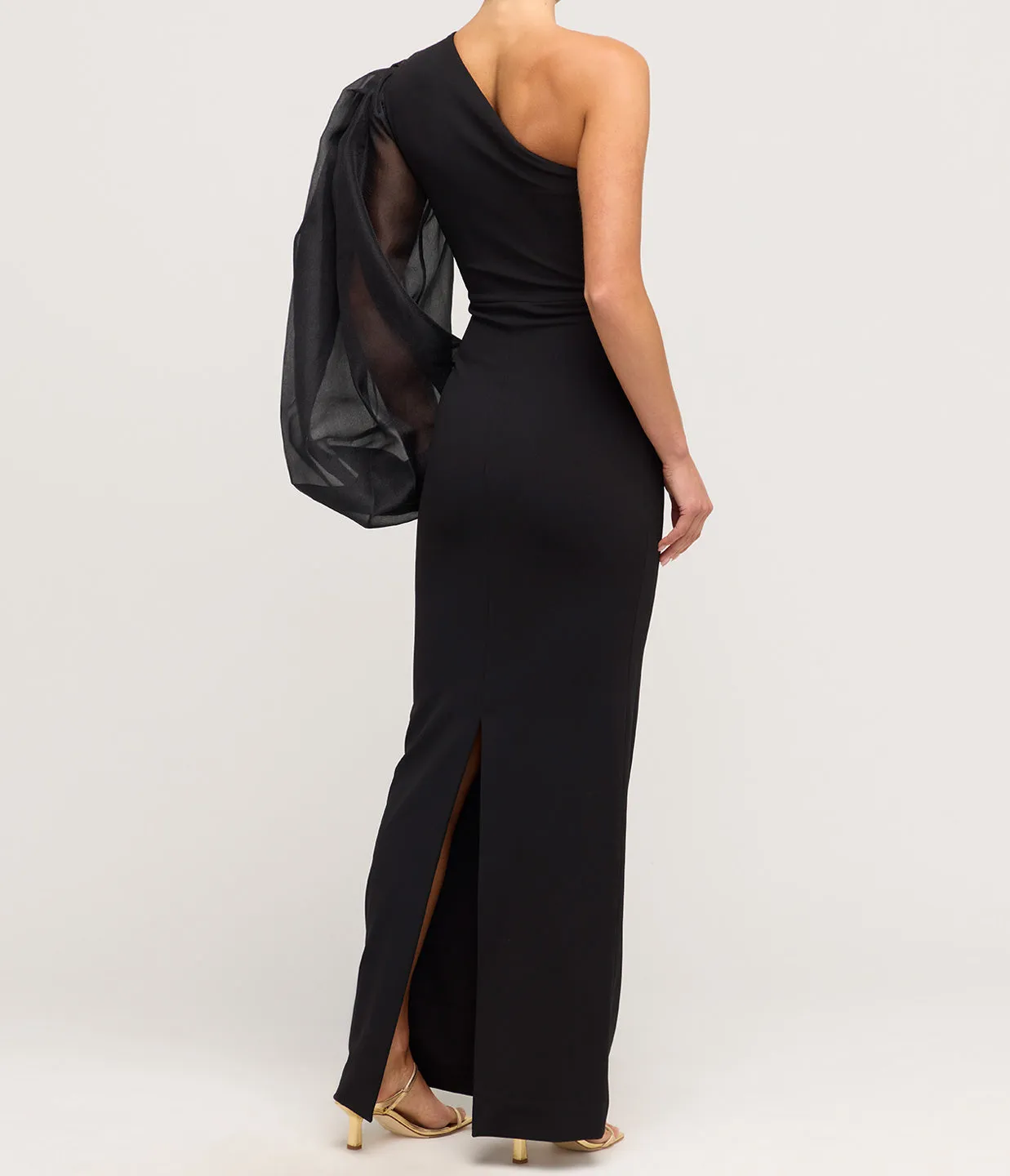 Hudson Crepe Knit Maxi Dress in Black