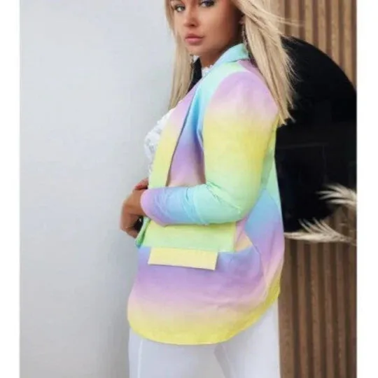 Keisha - Trendy lange tie-dye blazer voor dames