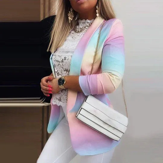 Keisha - Trendy lange tie-dye blazer voor dames