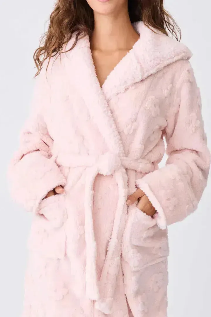Let's Get Cozy Robe in Pink Pearl by P.J.Salvage