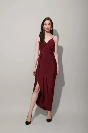 Maroon Slip Dress