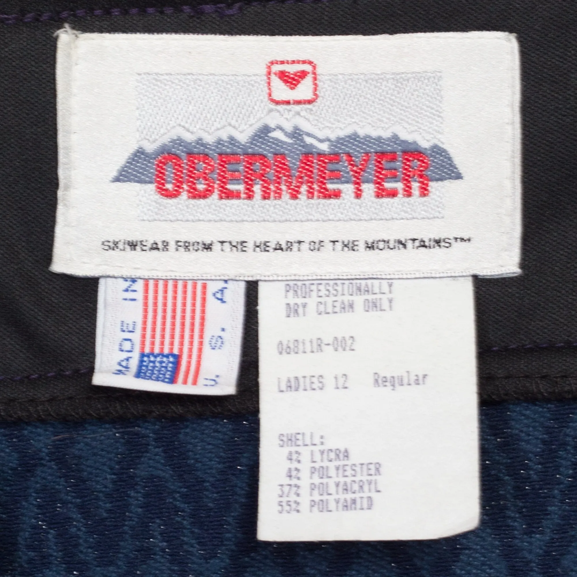 Medium 80s Obermeyer Navy Blue Metallic Stirrup Ski Pants