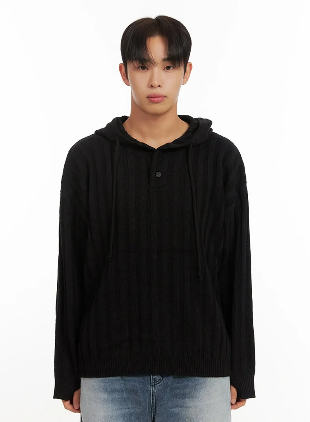 Men's Cozy Hooded Sweater ID406