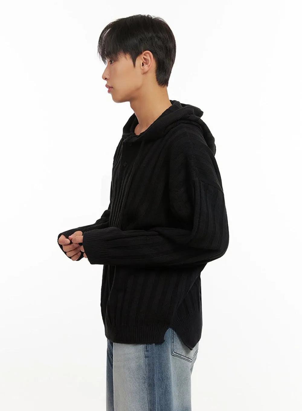 Men's Cozy Hooded Sweater ID406