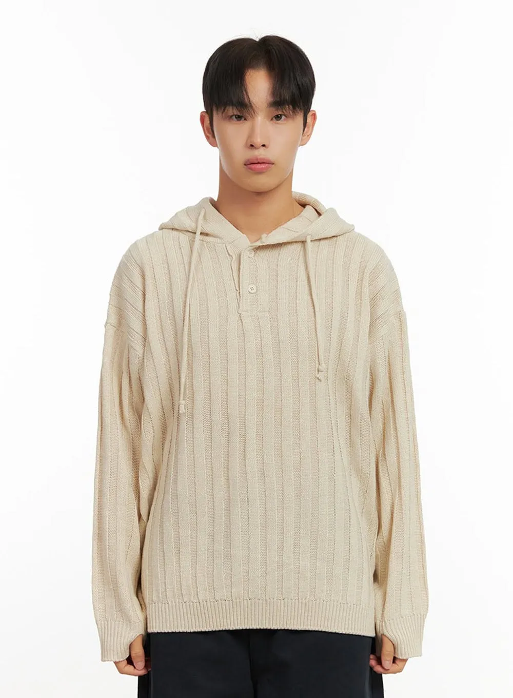 Men's Cozy Hooded Sweater ID406