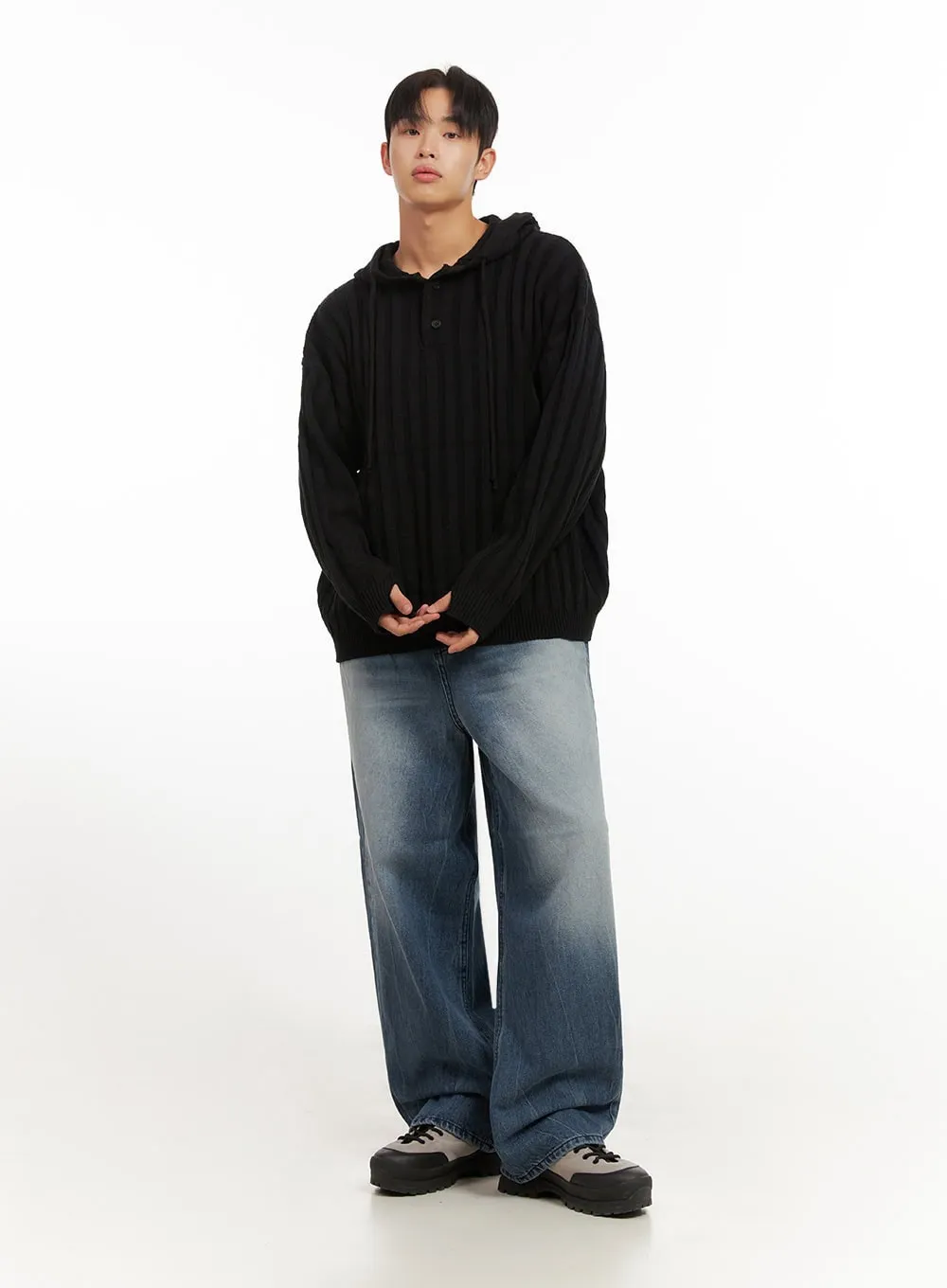 Men's Cozy Hooded Sweater ID406