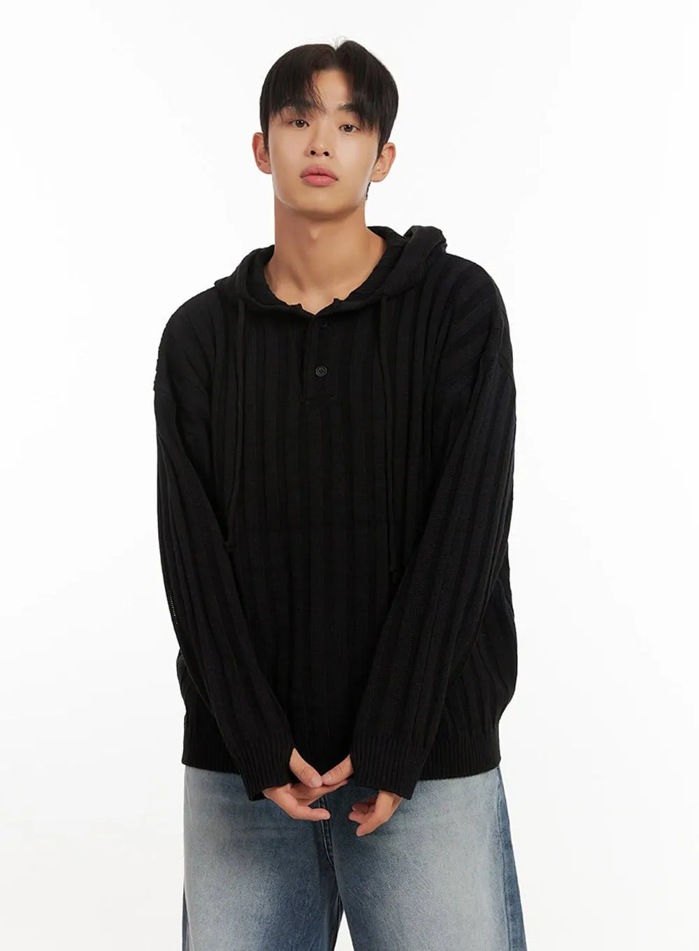 Men's Cozy Hooded Sweater ID406