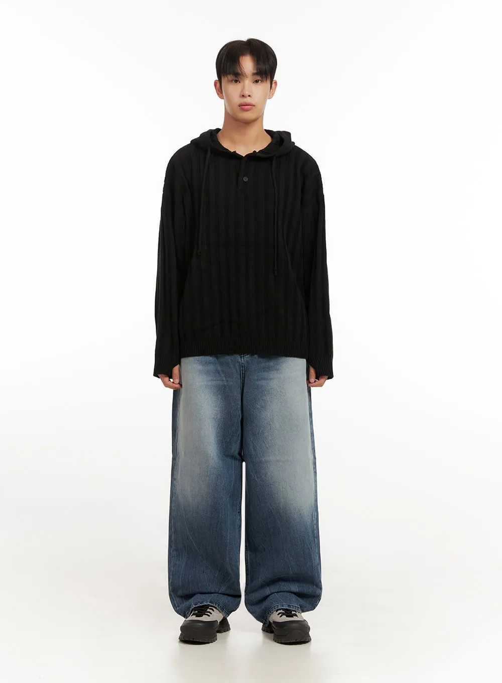 Men's Cozy Hooded Sweater ID406