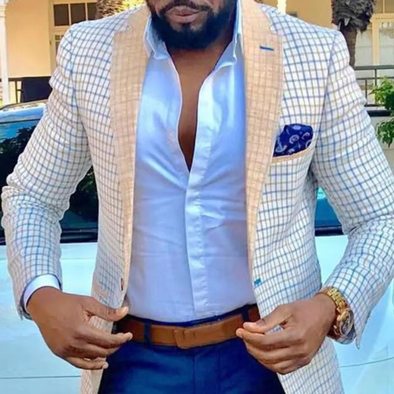 Men's Plaid Casual Suit 74116500L