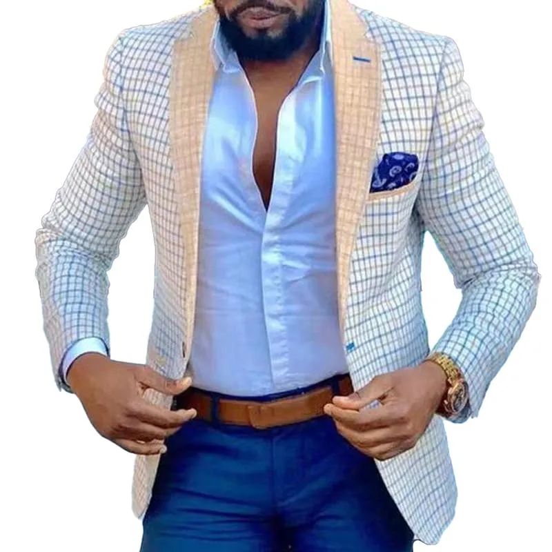 Men's Plaid Casual Suit 74116500L