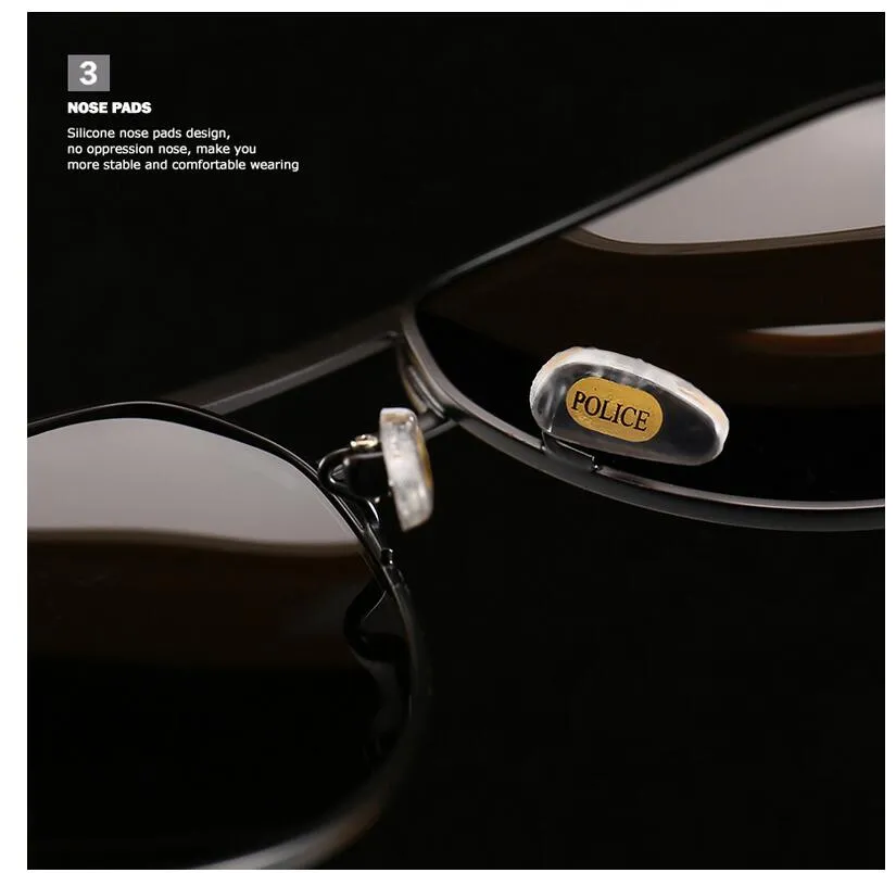 Men's Polarized Police Sunglasses With Box