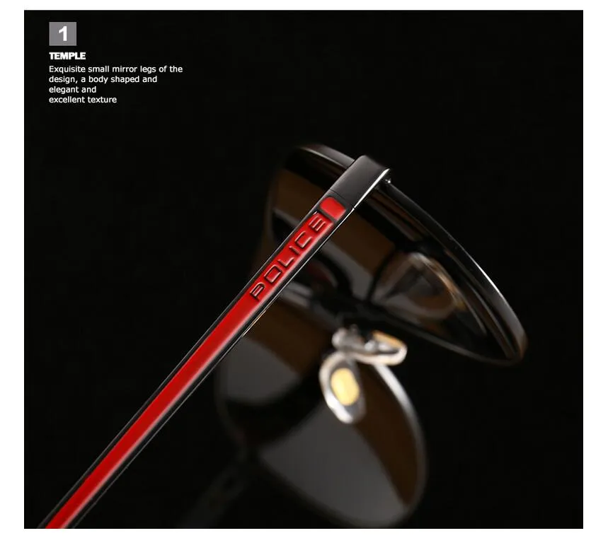Men's Polarized Police Sunglasses With Box